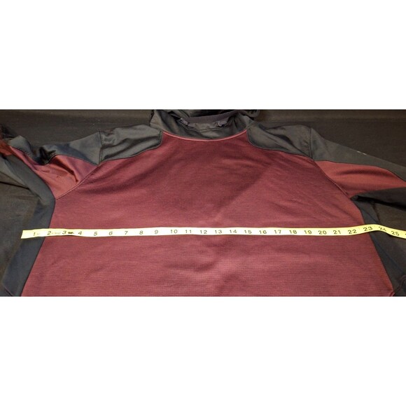 Under Armour Men's ColdGear Reactor Pullover Hoodie. Size XXL Fitted Maroon/Blk - Picture 5 of 15